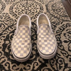 Women’s Grey Checkered Vans